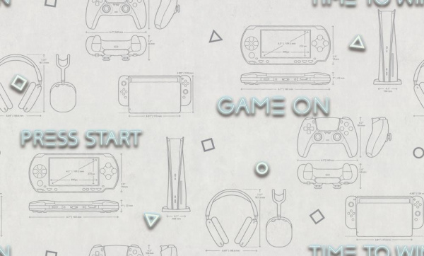 HomeColor Gamepad мотив / HC72157-14 / 8 / 10,05*1,06 / Винил на Флизелине